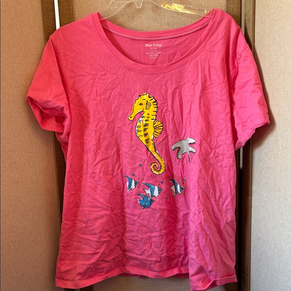 White Stag Pink Cotton T-Shirt xl